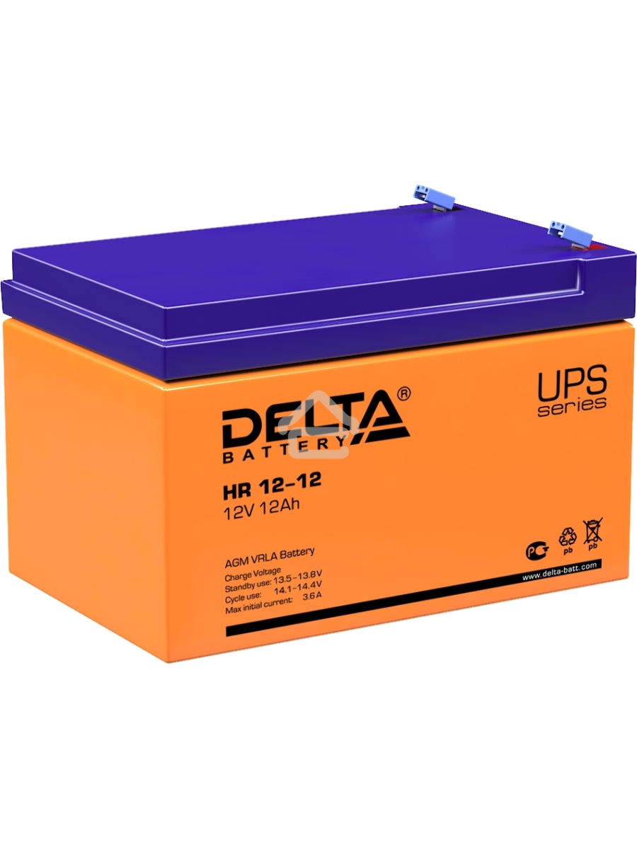 Батарея Delta HR 12-12 (12V, 12Ah)