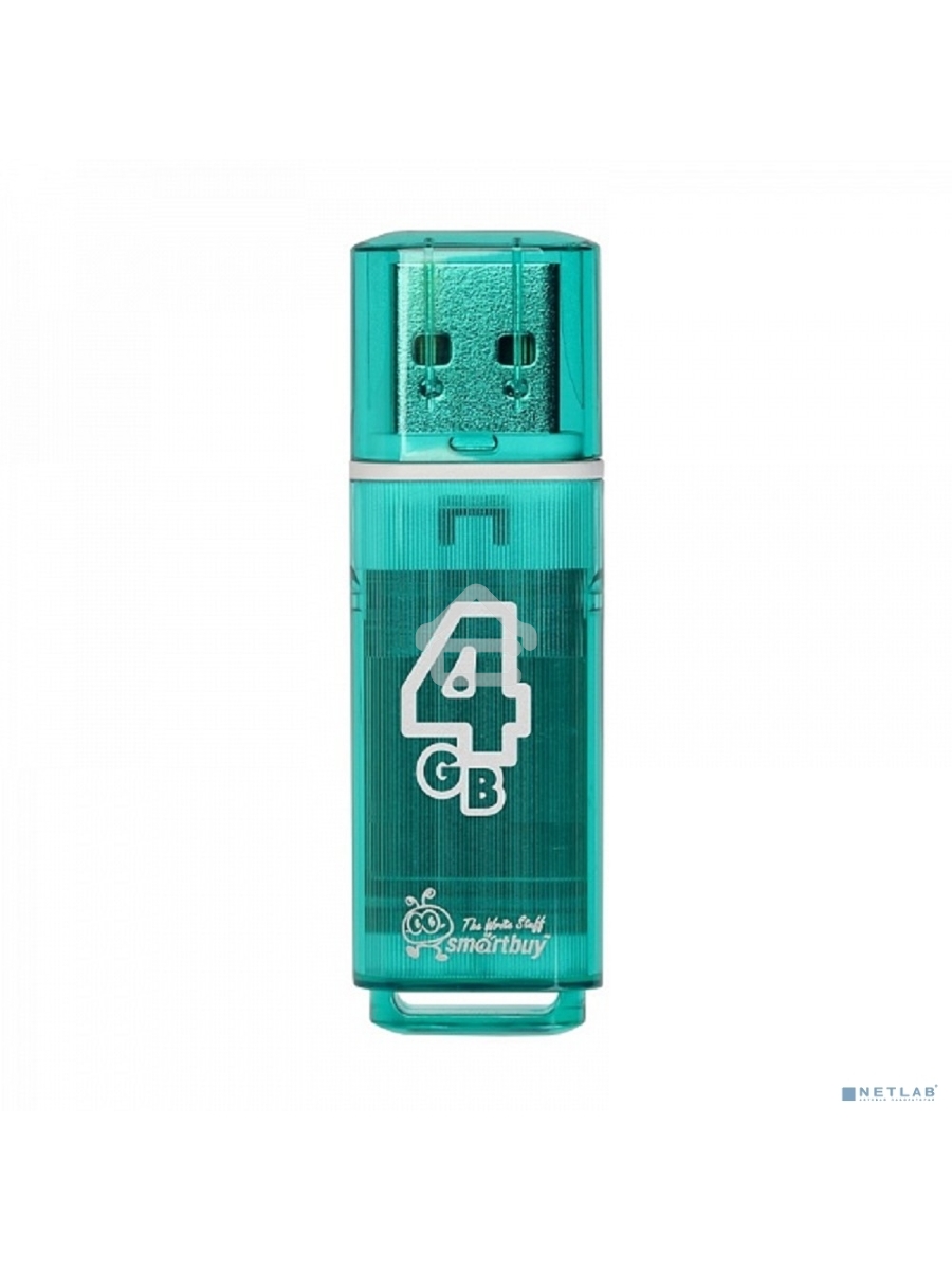 Флеш диск 4Gb USB Drive <USB2.0> Smartbuy Glossy series Green (SB4GBGS-G)