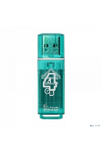 Флеш диск 4Gb USB Drive <USB2.0> Smartbuy Glossy series Green (SB4GBGS-G)