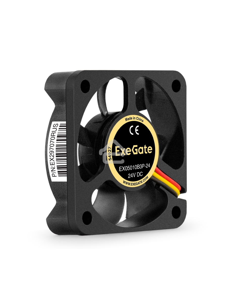 Вентилятор для корпуса ExeGate EX05010B3P-24 черный, 50 мм, 7000 об/мин, 42.6 дБ, 3 pin
