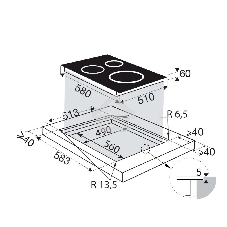 Индукционная варочная панель Brandt, 4 варочных зоны, 14 уровней мощности, индикация остаточного тепла, таймер, Ultraboost, белый