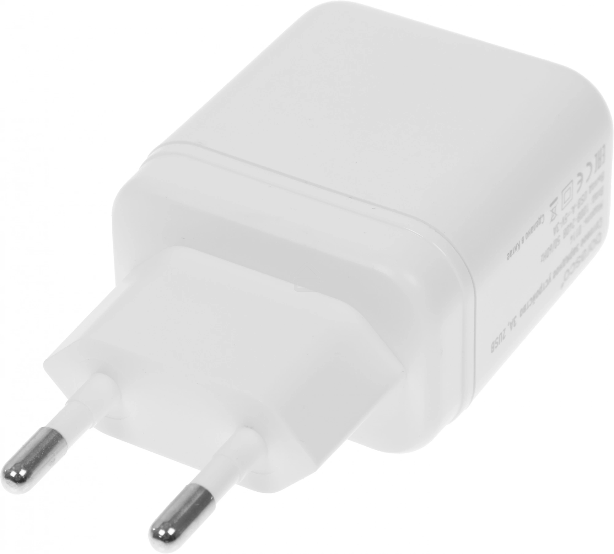 Сетевое зарядное устройство BoraSCO 15W 3A 2xUSB универсальное белый (52580)