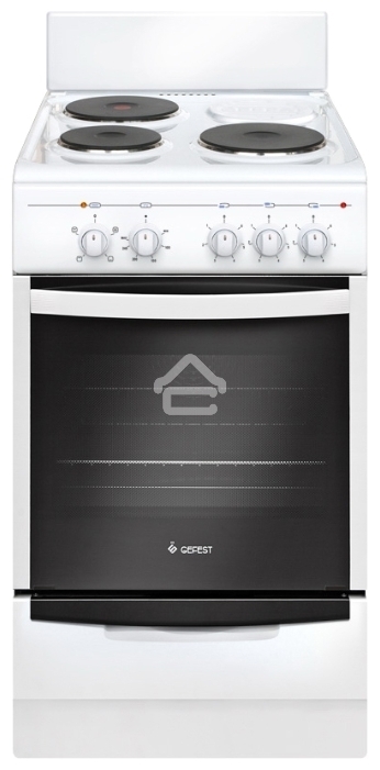 Плита электрическая Gefest 5140 0031 белый, конфорок 3 шт, духовка 55 л, 50 см x 85 см x 58.5 см
