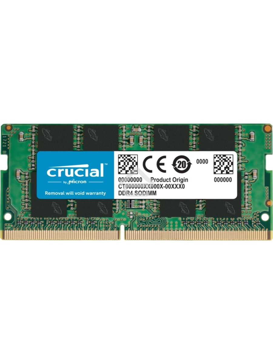 Оперативная память Crucial, DDR4, 16GB (1x16 GB), 3200 MHz, CL22, SO-DIMM