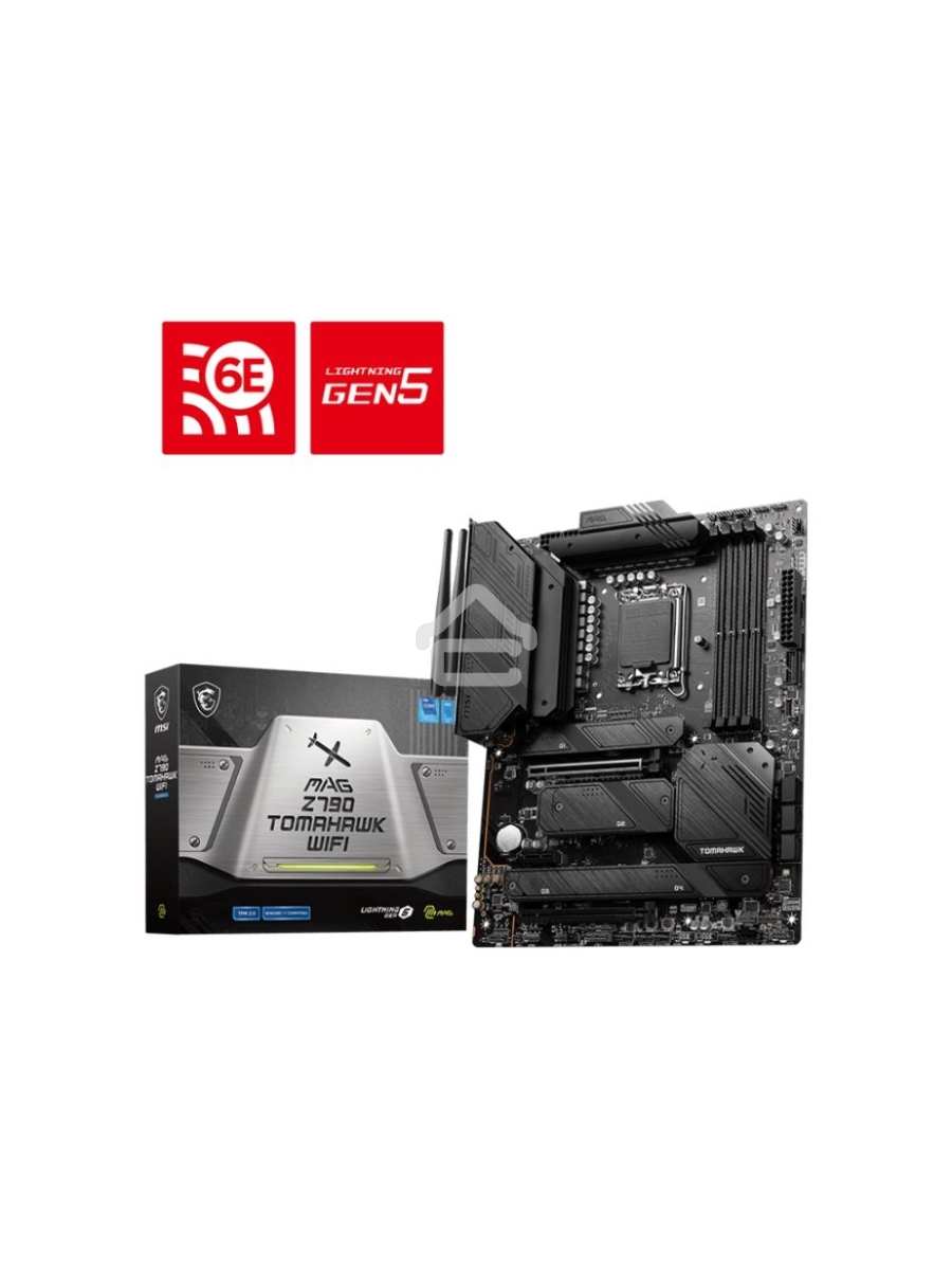 Материнская плата MSI MAG Z790 TOMAHAWK WIFI, LGA 1700, Intel Z790, 4xDDR5, 7xSATA, 4xM.2, 1xPCIe 4.0 x4, 1xPCIe 5.0 x16, 1xHDMI, 1xDP, 1x2.5Gb LAN, 4xUSB-A 3.2 Gen 1, 4xUSB-A 3.2 Gen 2, 1xUSB-C 3.2 Gen 2, 1xUSB-C 3.2 Gen 2x2, 5x3.5 мм, 7.1, Standard-ATX