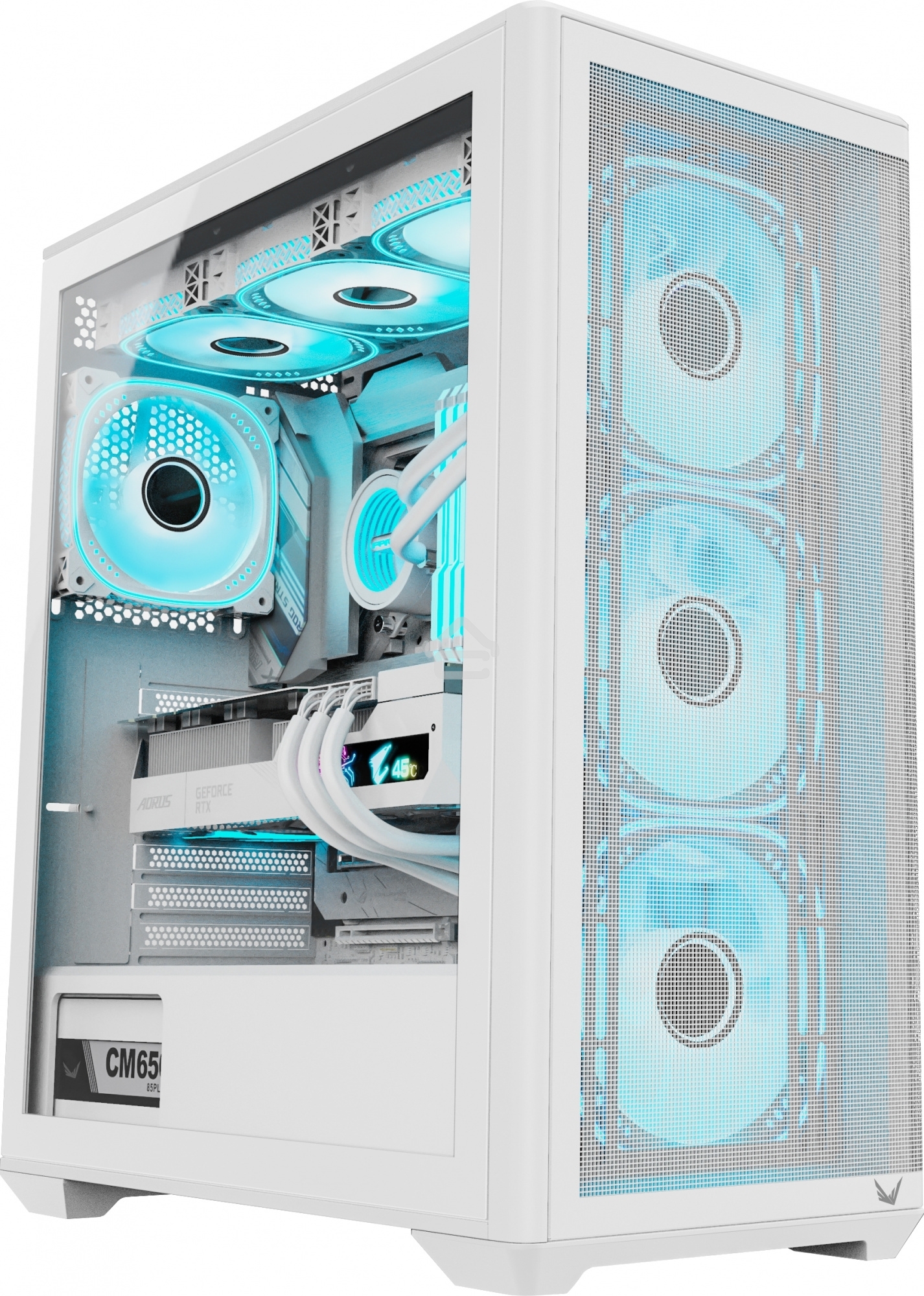 Компьютерный корпус Aerocool/Formula Air Power G5 Plus белый без БП ATX 4x120мм 2xUSB 2.0 1xUSB3.1 audio bott PSU