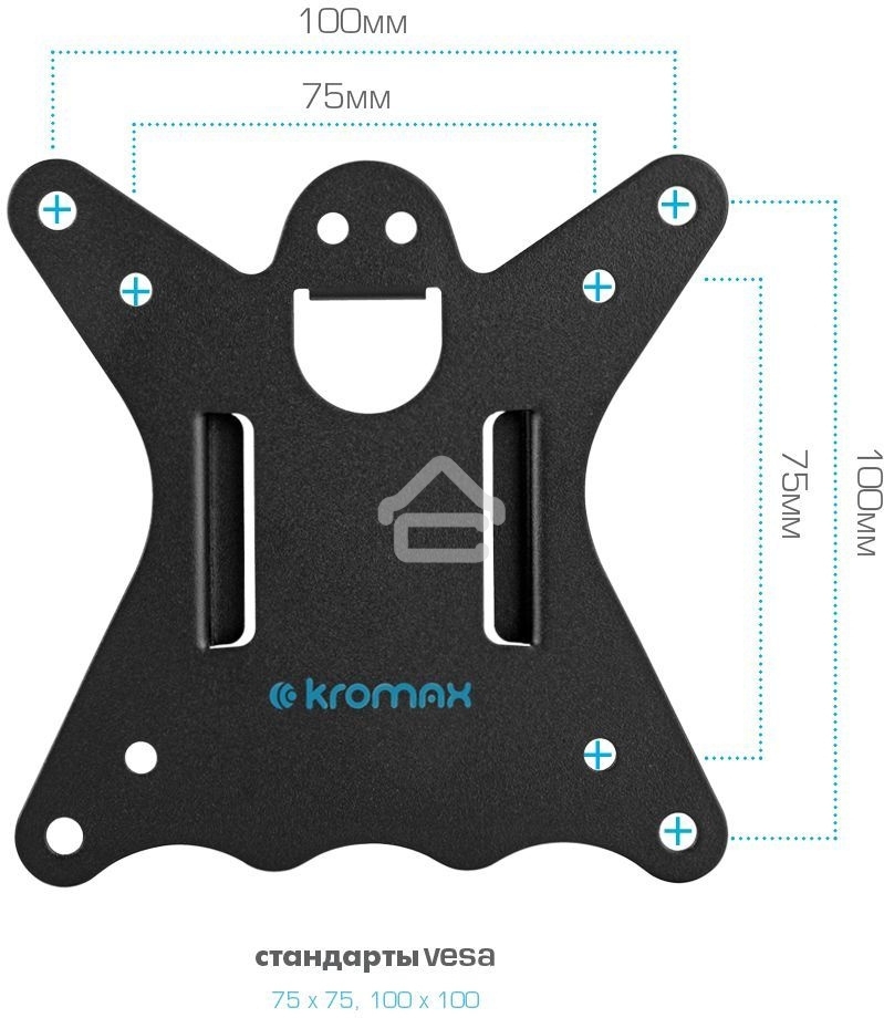 Кронштейн для монитора Kromax CASPER-506 черный 4 шт/уп. 10