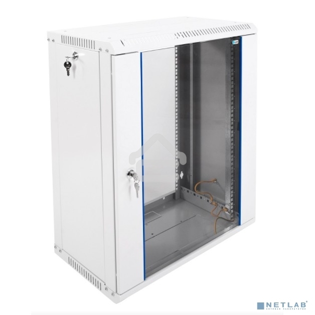 Шкаф телеком. настенный разборный 15U (600х350) дверь стекло (ШРН-Э-15.350) (1 коробка)