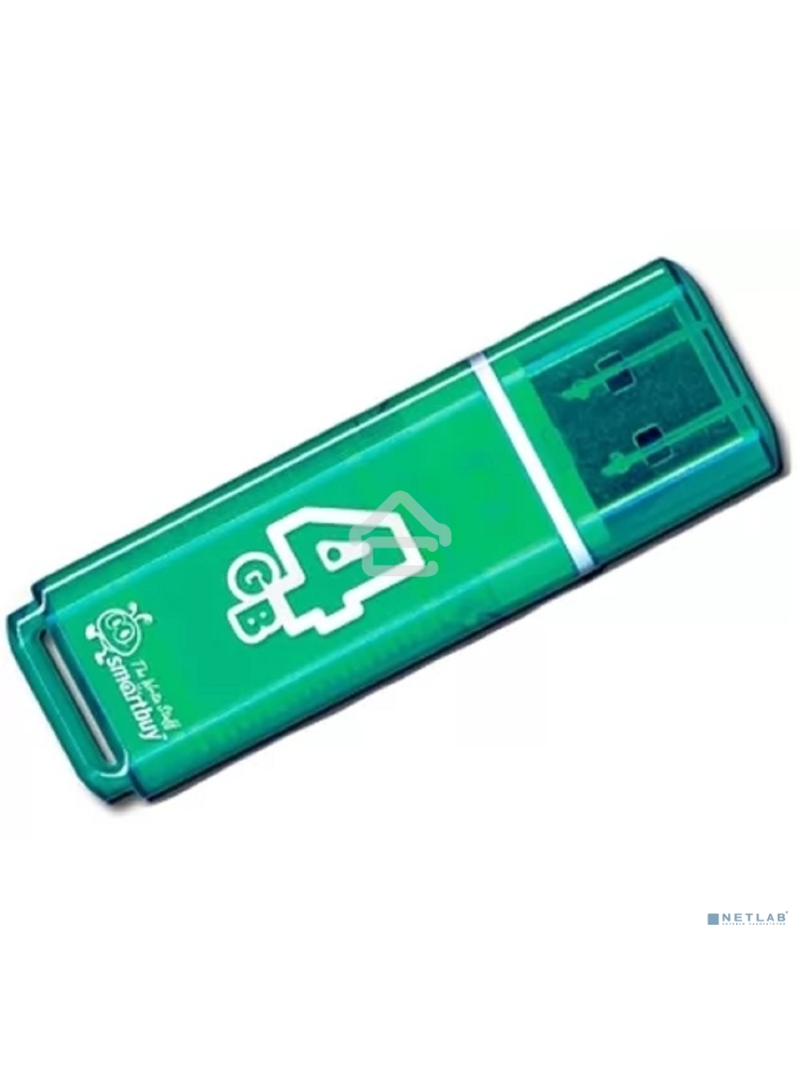 Флеш диск 4Gb USB Drive <USB2.0> Smartbuy Glossy series Green (SB4GBGS-G)