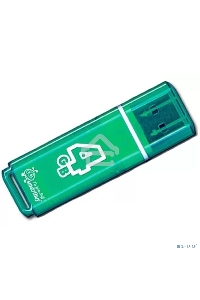 Флеш диск 4Gb USB Drive <USB2.0> Smartbuy Glossy series Green (SB4GBGS-G)