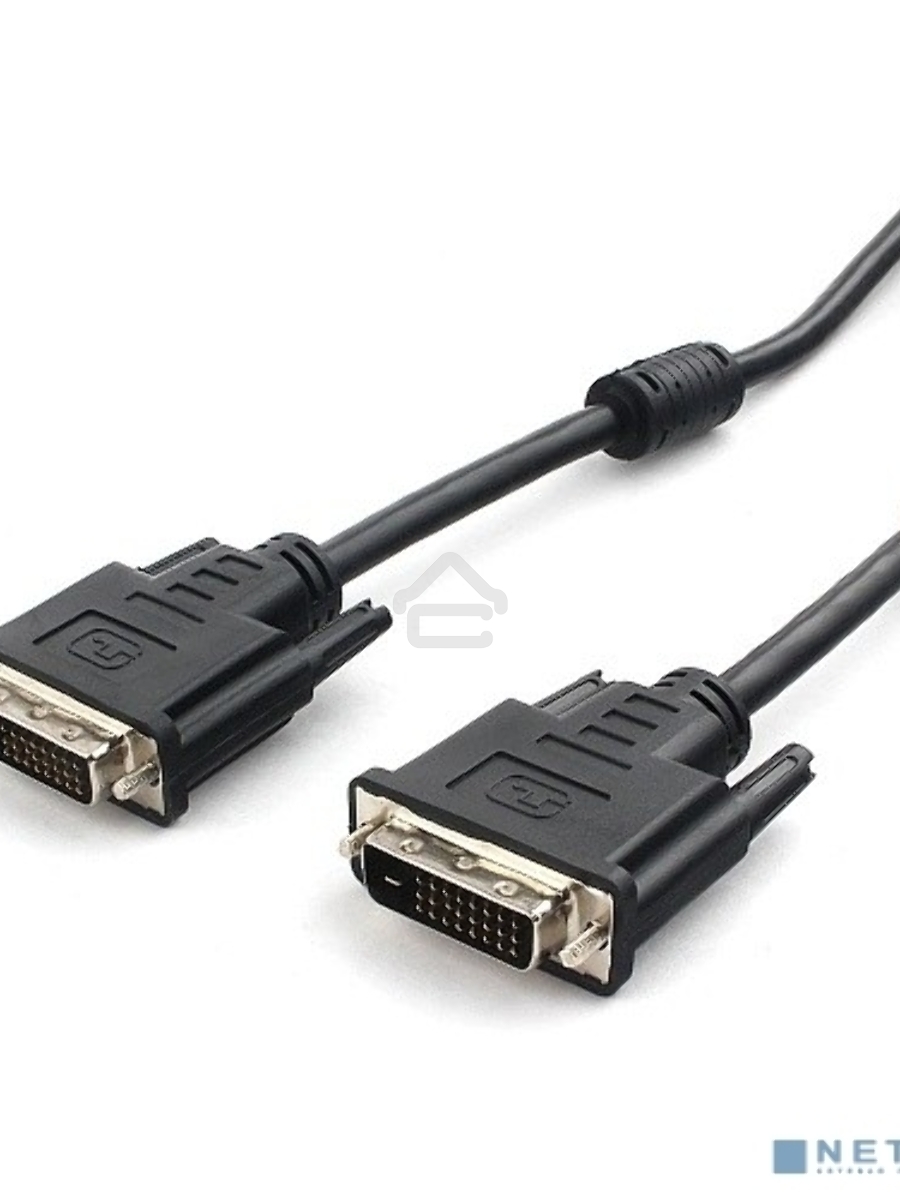 Кабель DVI-D dual link Cablexpert CC-DVI2L-BK-6, 25M/25M, 1.8м, CCS, черный, экран, феррит.кольца, пакет