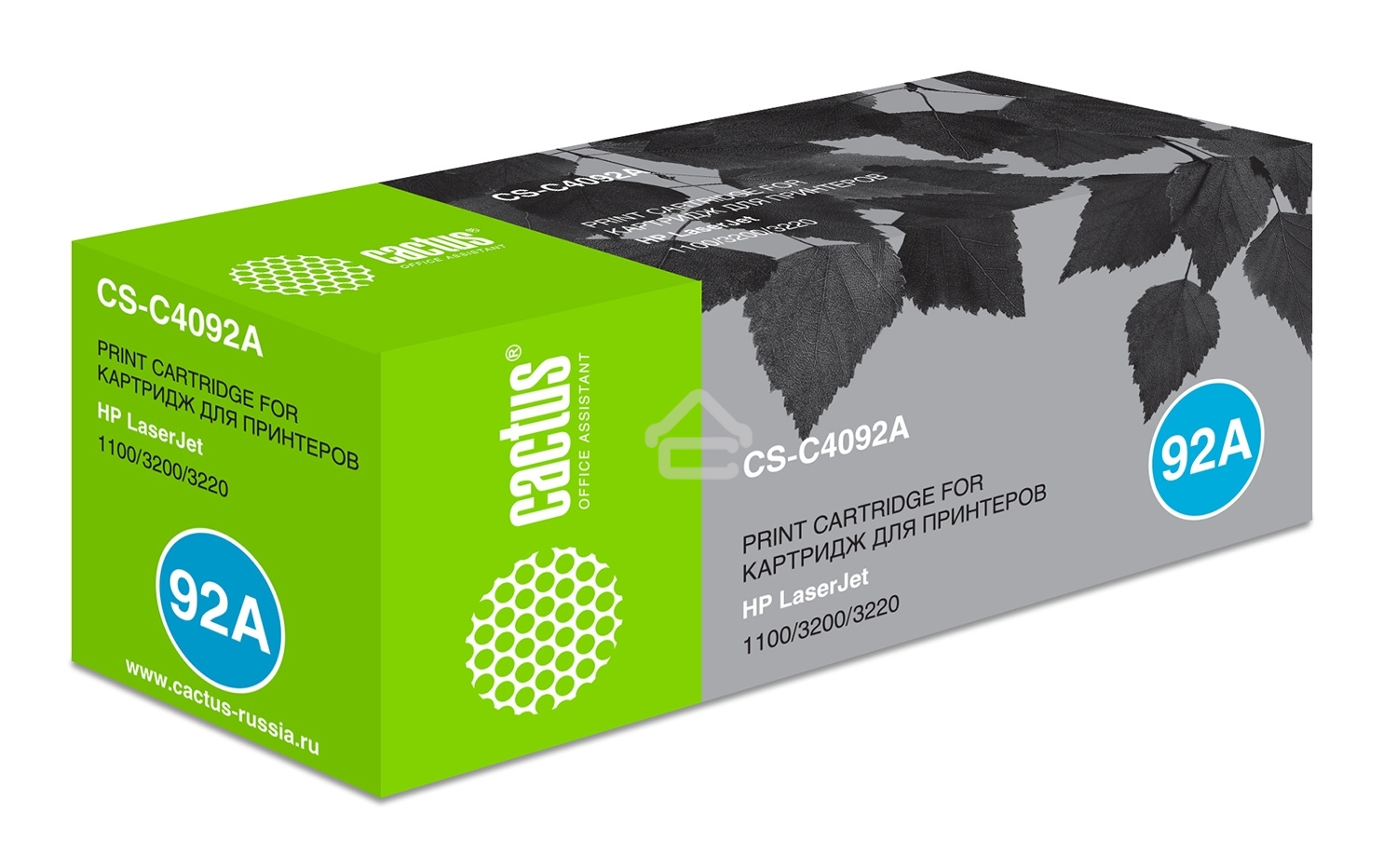 Картридж лазерный Cactus CS-C4092A черный для HP LaserJet 1100/3200/3220 (2500 стр.)