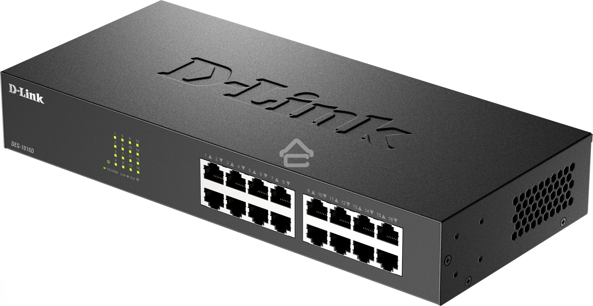 Неуправляемый коммутатор D-Link DES-1016D/I1A с 16 портами 10/100Base-TX