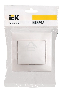Выключатель Iek EVK20-K01-10-DM ВС10-2-0-КБ 2кл 10А КВАРТА (белый)