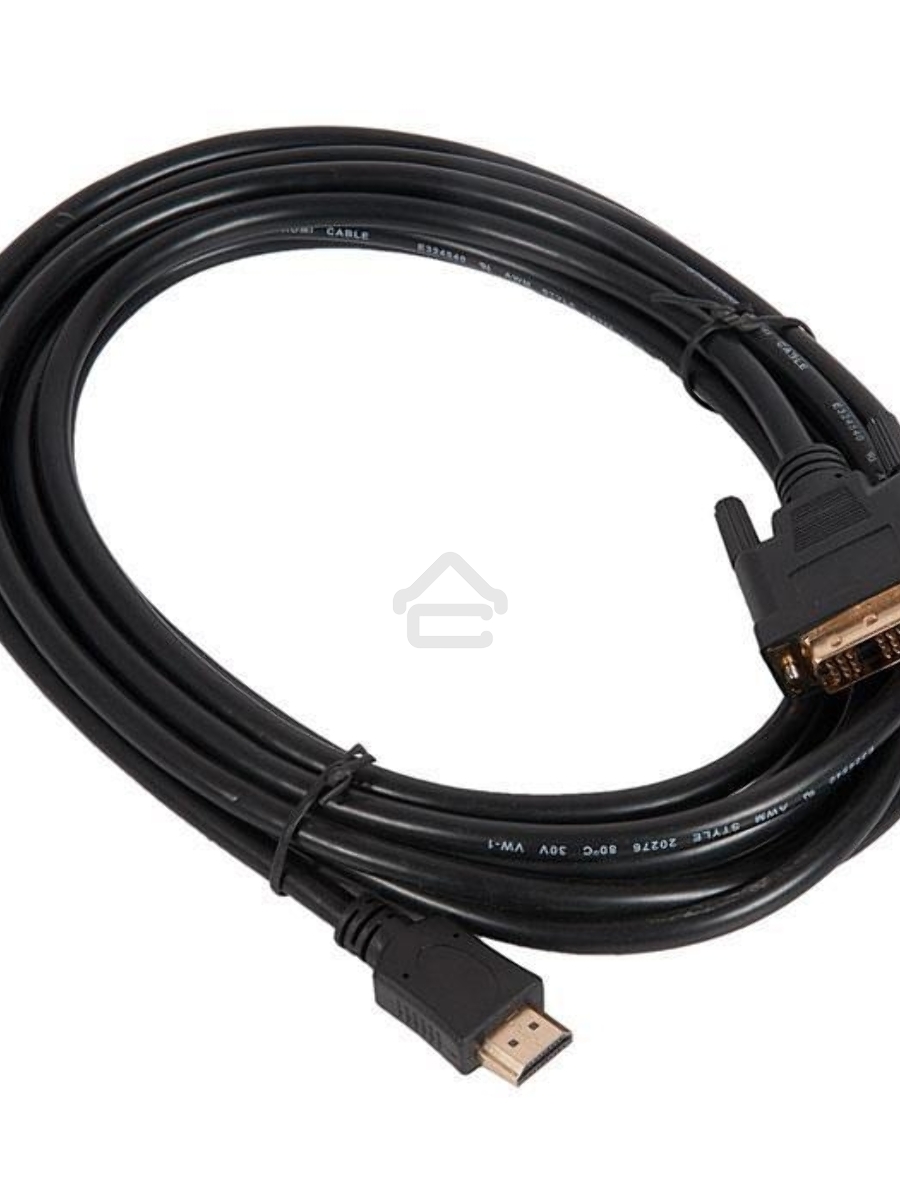 Кабель HDMI-DVI Cablexpert CC-HDMI-DVI-15, 19M/19M, single link, медь, позол.разъемы, экран, 4.5м, черный, пакет