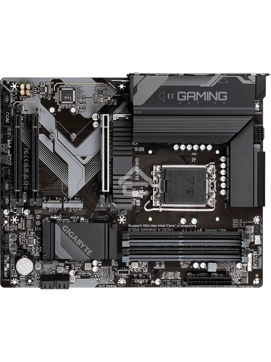 Материнская плата Gigabyte B760 GAMING X DDR4, LGA 1700, Intel B760, 4xDDR4, 4xSATA, 3xM.2, 1xPCIe 4.0 x16, 2xPCIe 3.0 x1, 1xHDMI, 1xDP, 1x 2.5Gb LAN, 1xUSB 3.2 Gen 2, 2xUSB-A 3.2 Gen 1, 5xUSB-A 2.0, 6x3.5 мм, 7.1, ATX