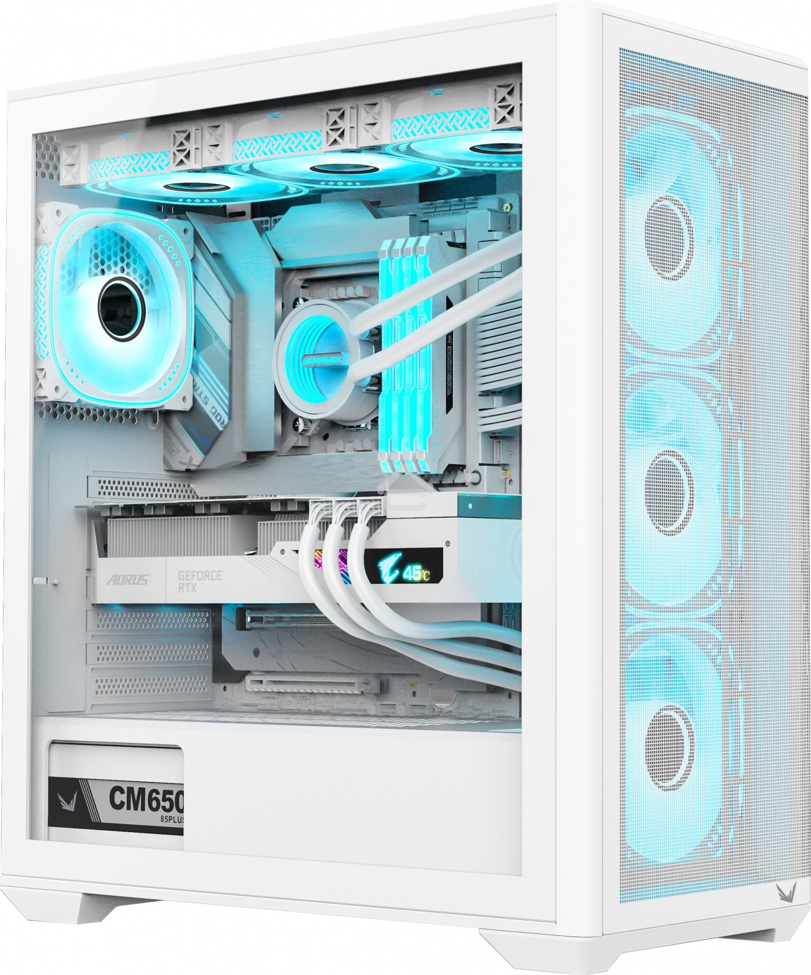 Компьютерный корпус Aerocool/Formula Air Power G5 Plus белый без БП ATX 4x120мм 2xUSB 2.0 1xUSB3.1 audio bott PSU