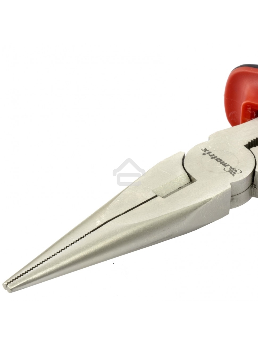 Длинногубцы MATRIX NICKEL, 200 мм, прямые никелированные, двухкомпонентные рукоятки 17168