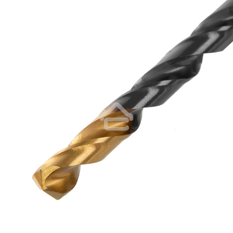 Сверло по металлу Denzel 5,5 мм, HSS-Tin, Golden Tip, 10 шт.