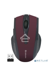 Мышь беспроводная Defender Accura MM-665 красный, 1600 dpi, радиоканал, USB, кнопки - 6