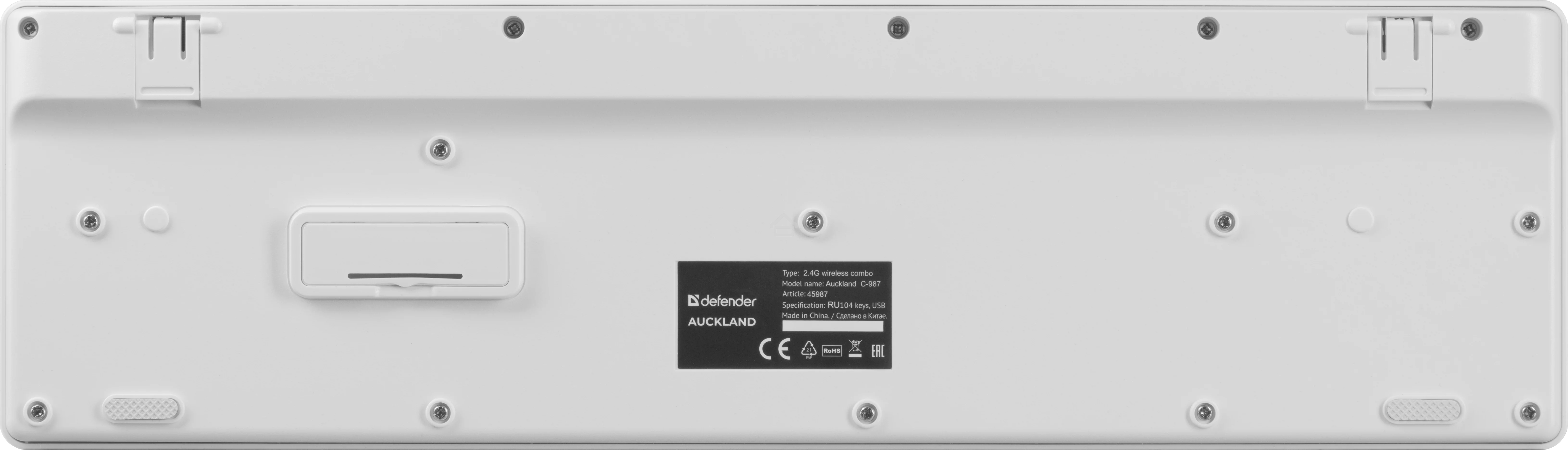 Комплект клавиатура + мышка Defender AUCKLAND C-987 RU белый
