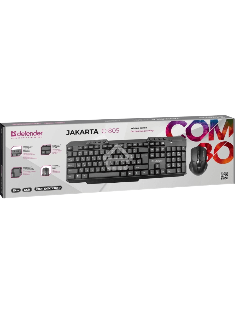 Клавиатура + мышка Defender JAKARTA C-805 Wireless