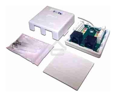 Розетка TWT (TWT-SM2-4512-WH) настенная 1 порт RJ-45 категории 5е и 1 порт RJ-12. UTP. белая
