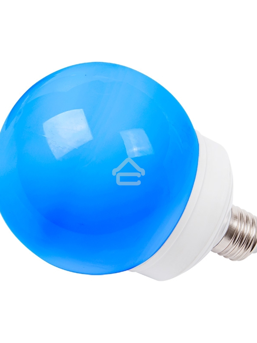 Лампа шар e27 12 LED  Ø100мм синяя