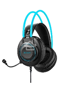 Наушники с микрофоном A4Tech Fstyler FH200i серый/синий 1.8м накладные оголовье (FH200I BLUE)