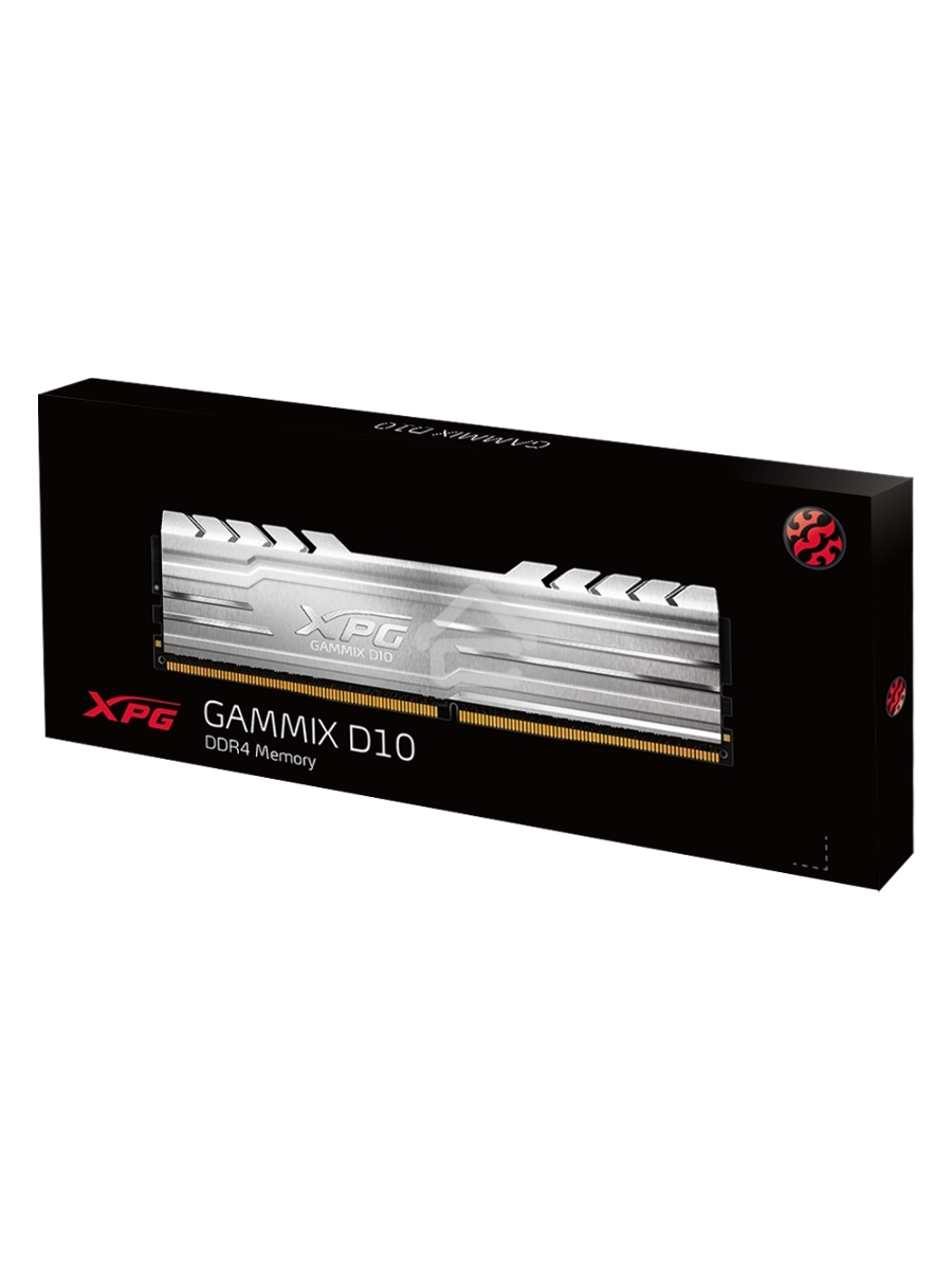 Оперативная память XPG Gammix D10, DDR4, 16GB (1x16GB), 3200MHz, CL16, DIMM, с радиатором, черный
