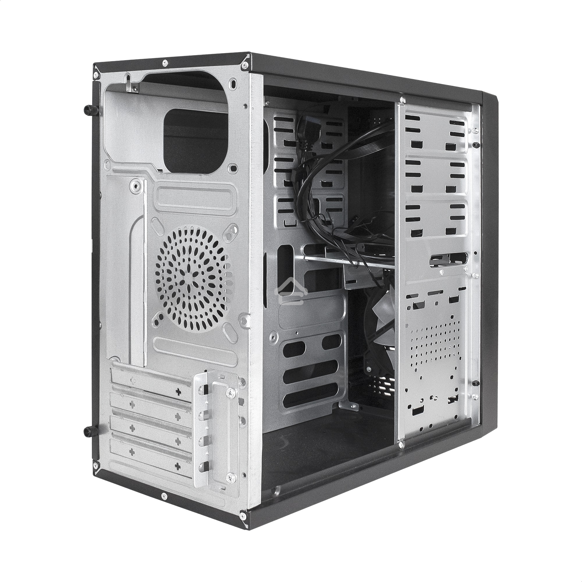 Компьютерный корпус Minitower ExeGate mEVO-7807-NPX500 (mATX, БП 500NPX 12см, 1хUSB+1хUSB 3.0, черный 1x12см с RGb подсветкой)