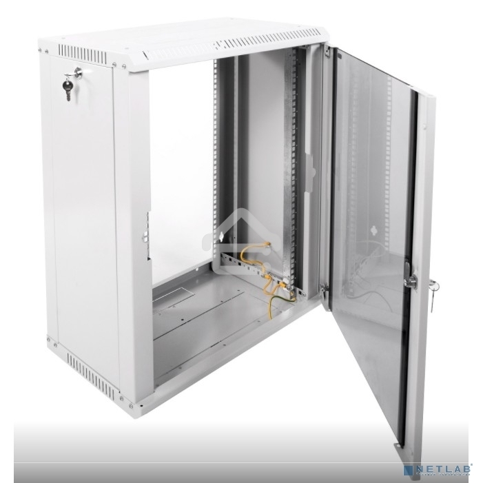 Шкаф телеком. настенный разборный 15U (600х350) дверь стекло (ШРН-Э-15.350) (1 коробка)