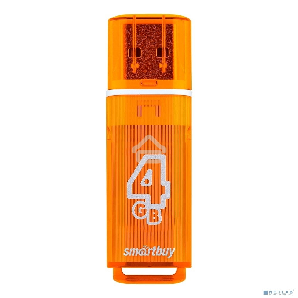 Флешка USB R/W R/W SmartBuy 4Gb USB Drive <USB2.0> SmartBuy Glossy series Orange (SB4GBGS-Or)