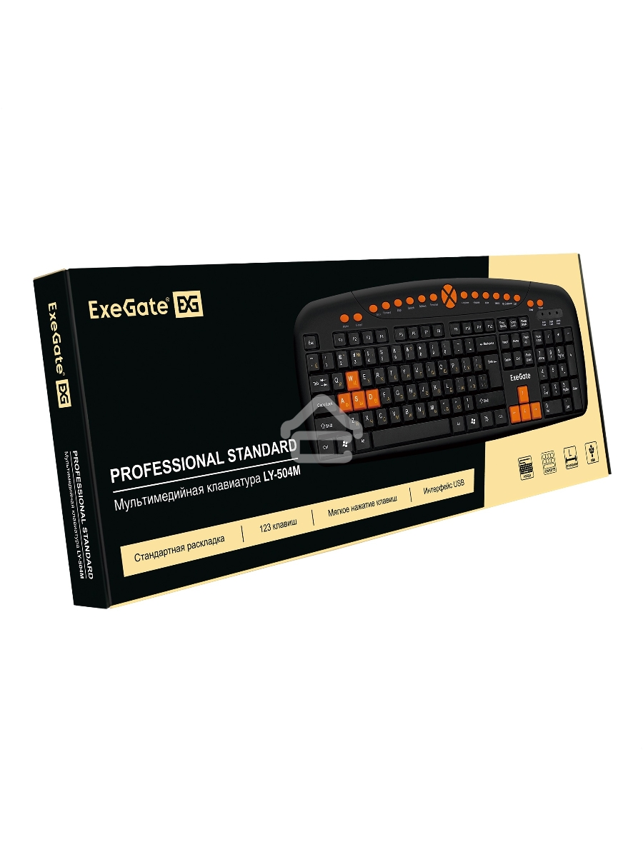 Клавиатура ExeGate LY-504M (EX280435RUS) проводная, USB, черный