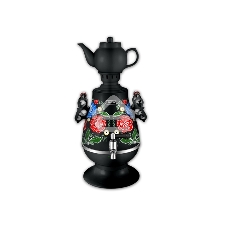 Самовар Centek CT-0091 B (черн+рисунок), 4.0л, 2300 Вт, поддерж.t + LED индикатор, керам заварник