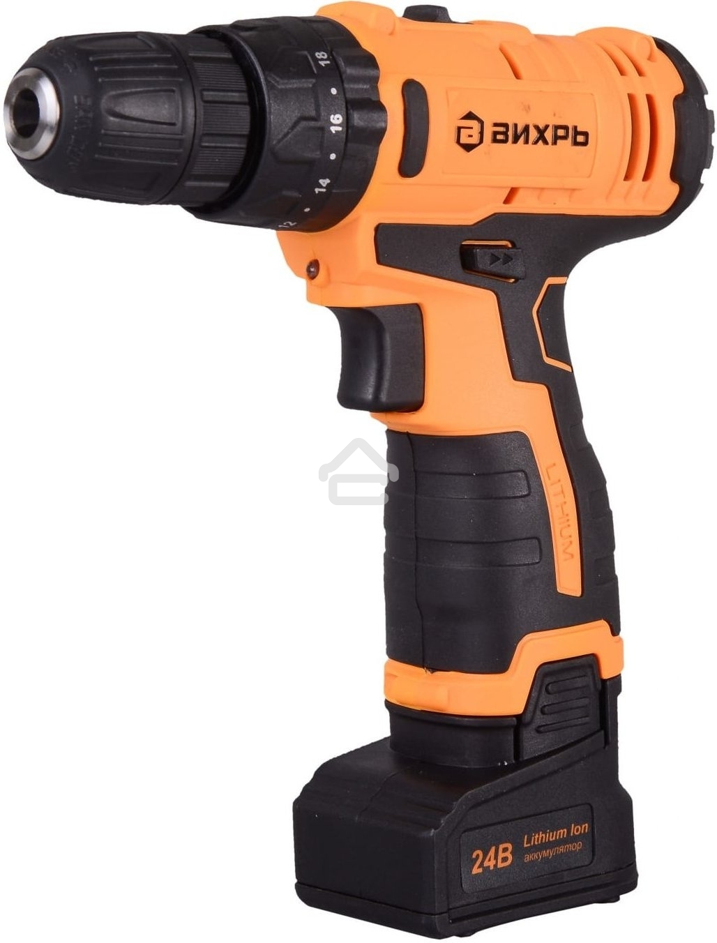 Дрель-шуруповерт аккумуляторная Вихрь ДА-24Л-2кУ 72/14/19, Аккумуляторная, 24В, 2 АКБ, Ударная