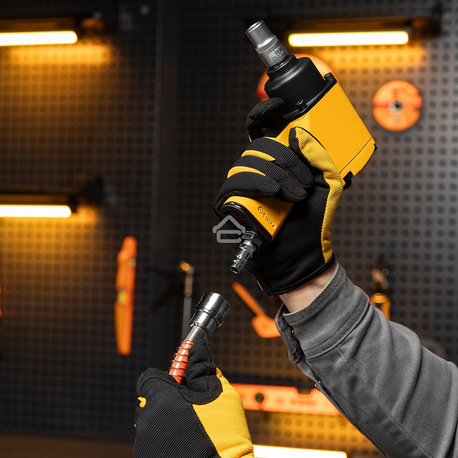 Шланг спиральный воздушный 8х12 мм, 18 бар, с быстросъемными соединениями, 15 м Stels