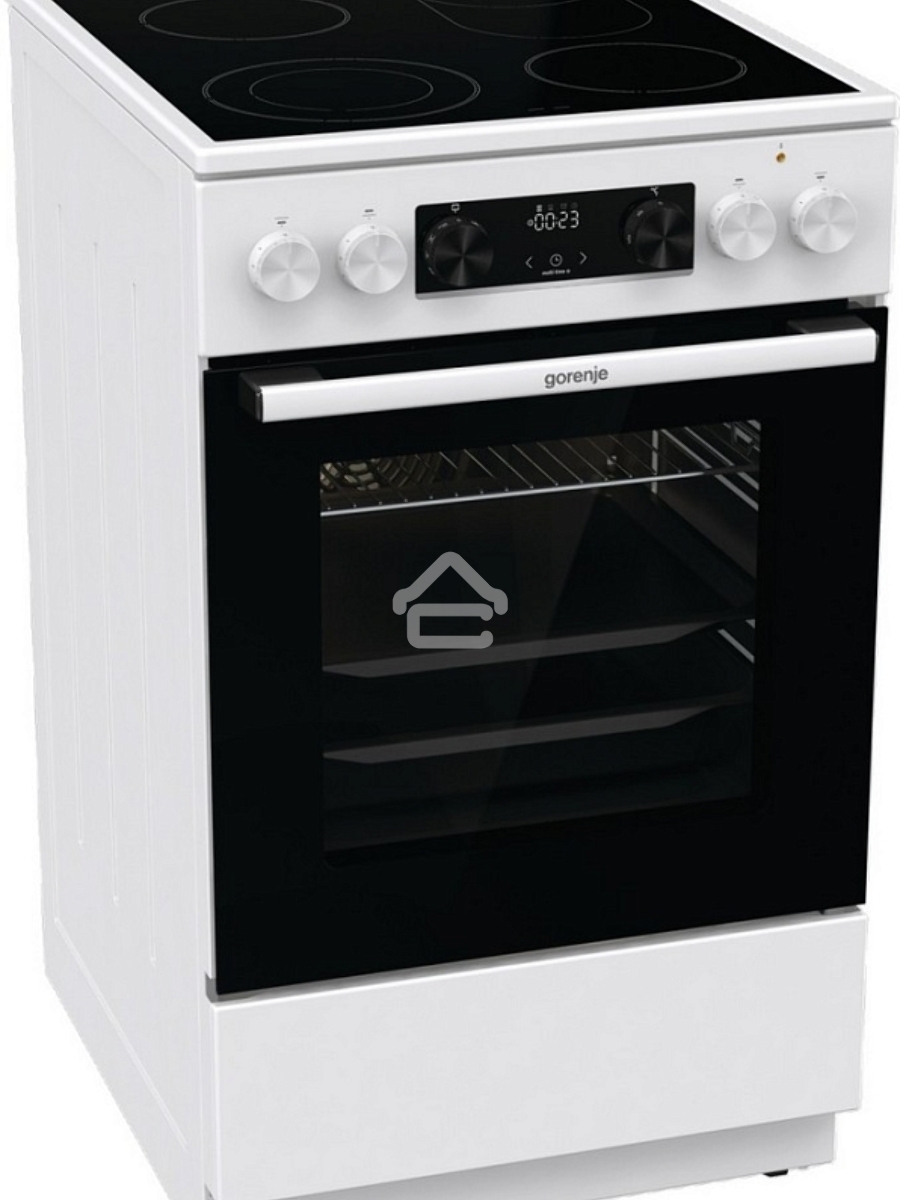 Плита электрическая Gorenje GECS5C70WA белый, конфорок 4 электрических, духовка 70 л, 50 см x 85 см x 59.4 см