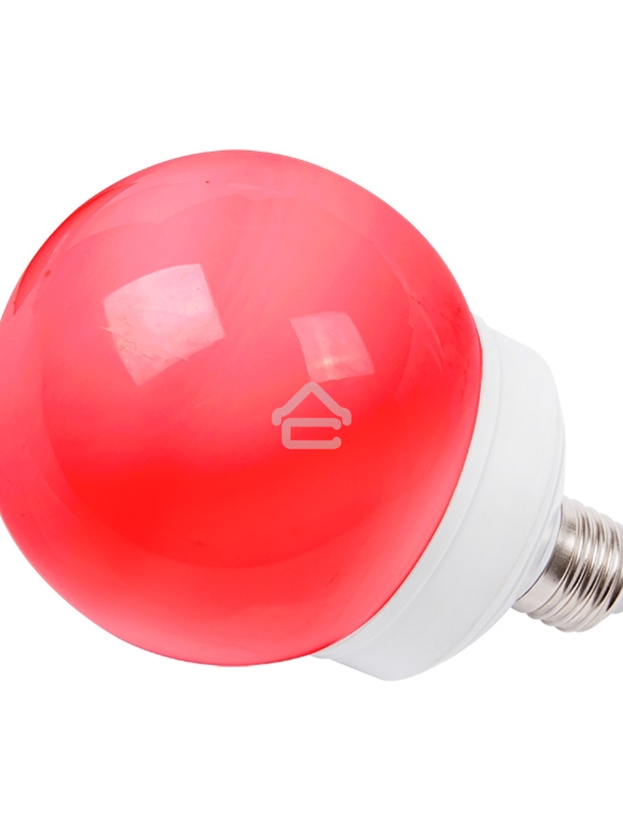 Лампа шар e27 12 LED  Ø100мм красная