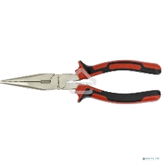 Длинногубцы Matrix NICKEL, 200 мм, прямые никелированные, двухкомпонентные рукоятки