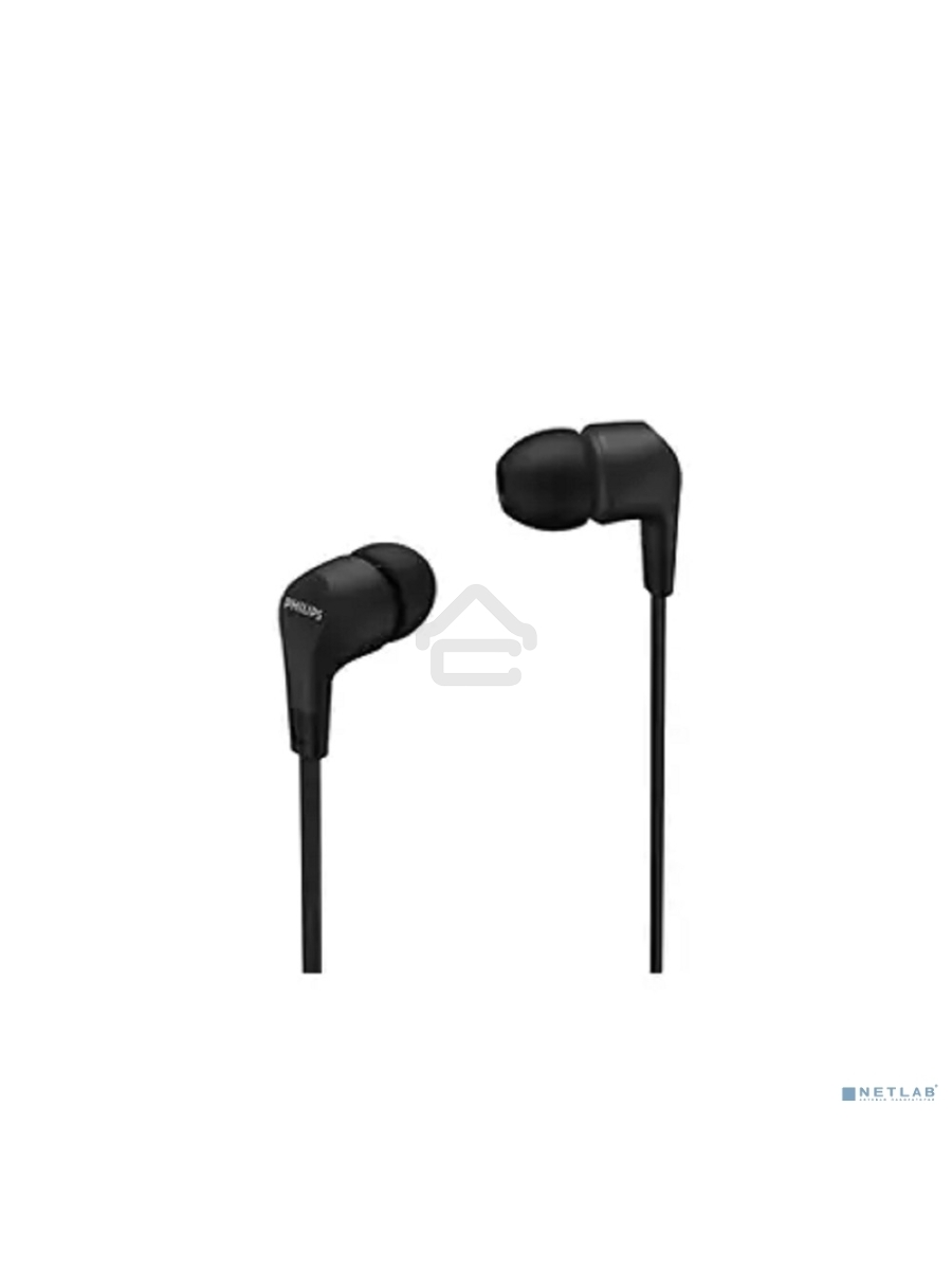 Гарнитура вкладыши Philips TAE1105BK/00 1.2м черный проводные в ушной раковине