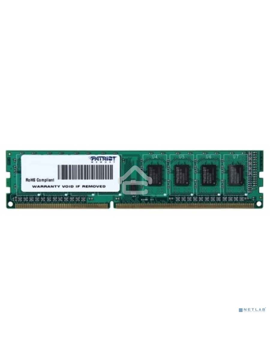 Оперативная память Patriot, DDR3, 4GB (1x4 GB), 1333 MHz, CL9, DIMM