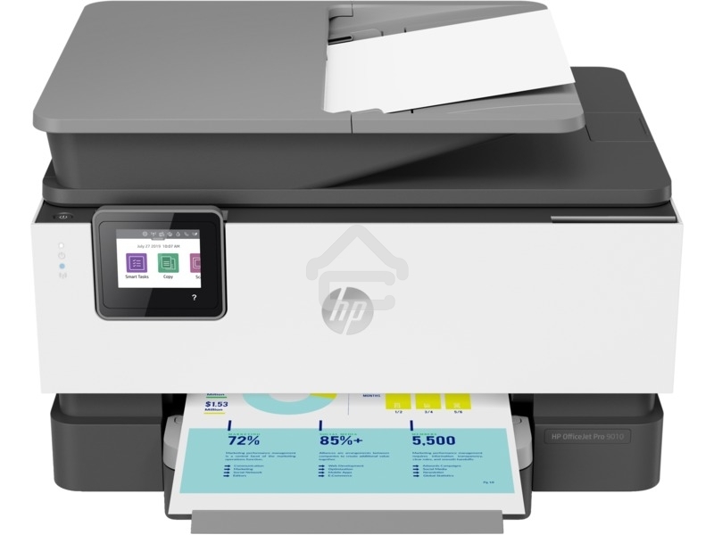 МФУ струйный HP OfficeJet Pro 9010 AiO (3UK83B), A4, цветной, печ. до 22 стр/мин. (ч/б) до 18 стр/мин. (цвет), скан. до 8 стр/мин., 1200 x 1200 dpi, USB, RJ-45, Wi-Fi, Air Print