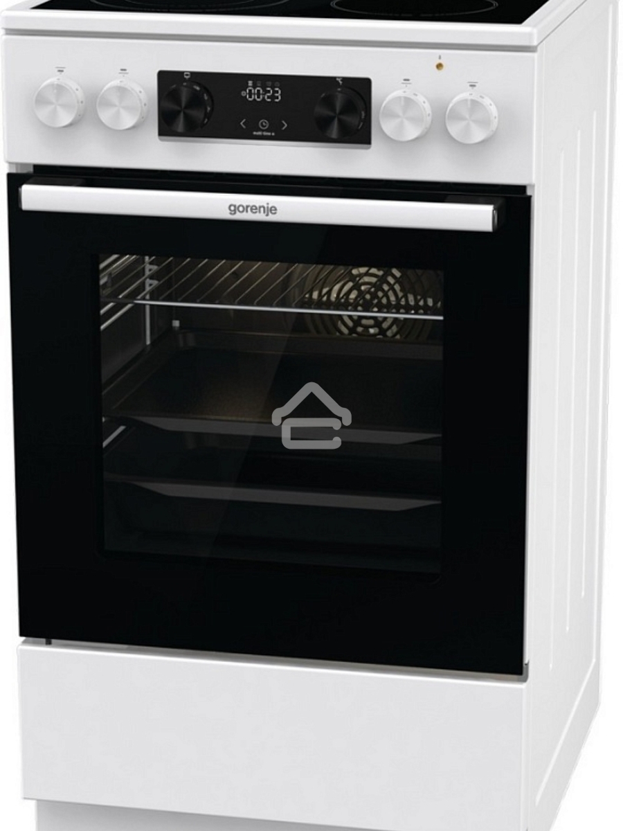 Плита электрическая Gorenje GECS5C70WA белый, конфорок 4 электрических, духовка 70 л, 50 см x 85 см x 59.4 см