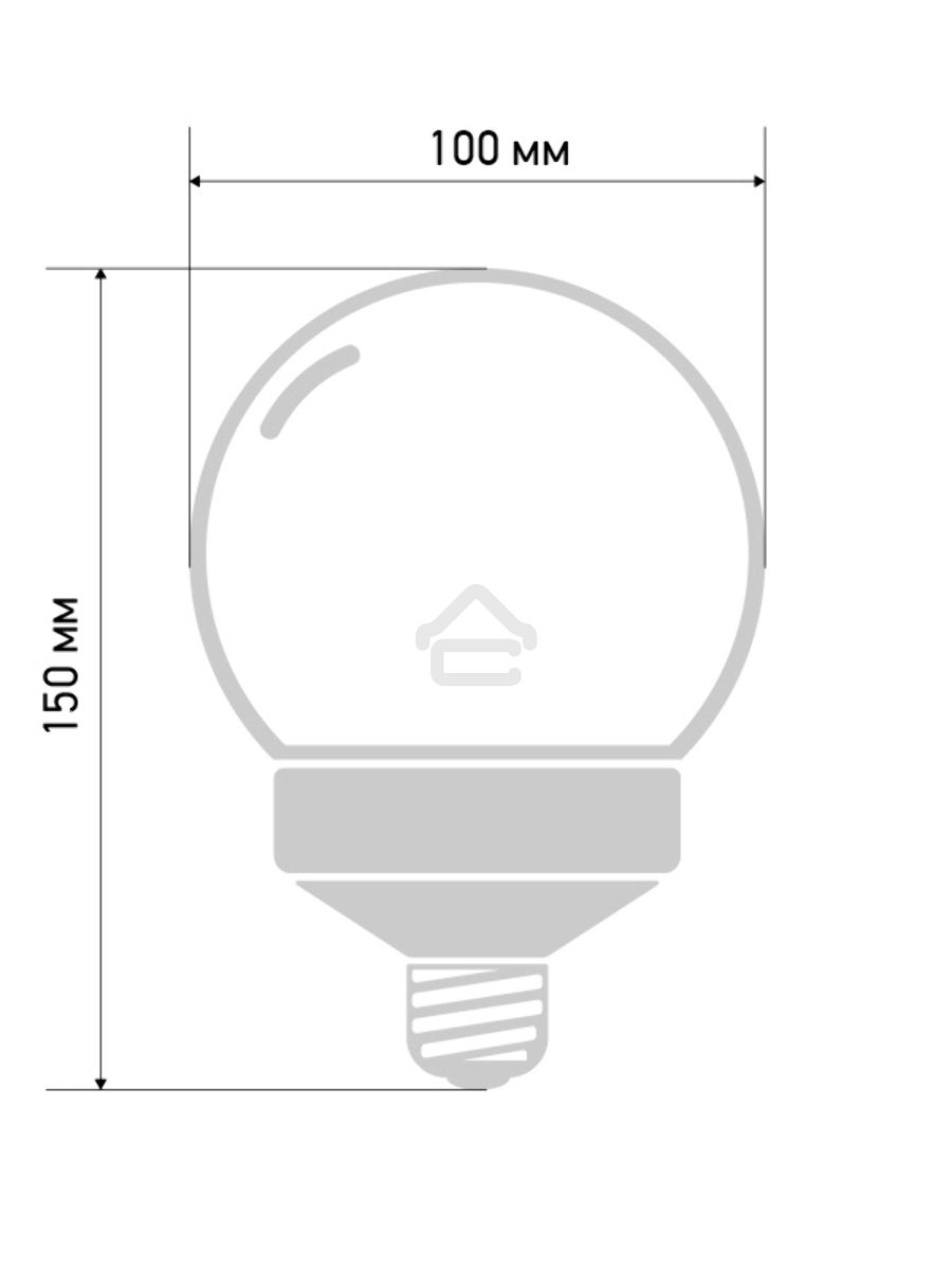 Лампа шар e27 12 LED  Ø100мм красная