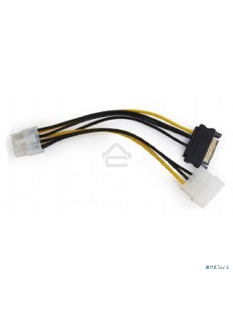 Разветвитель питания Cablexpert CC-PSU-82, Molex+SATA->PCI-Express 8pin, для подключения в/к PCI-Е (8pin) к б/п ATX