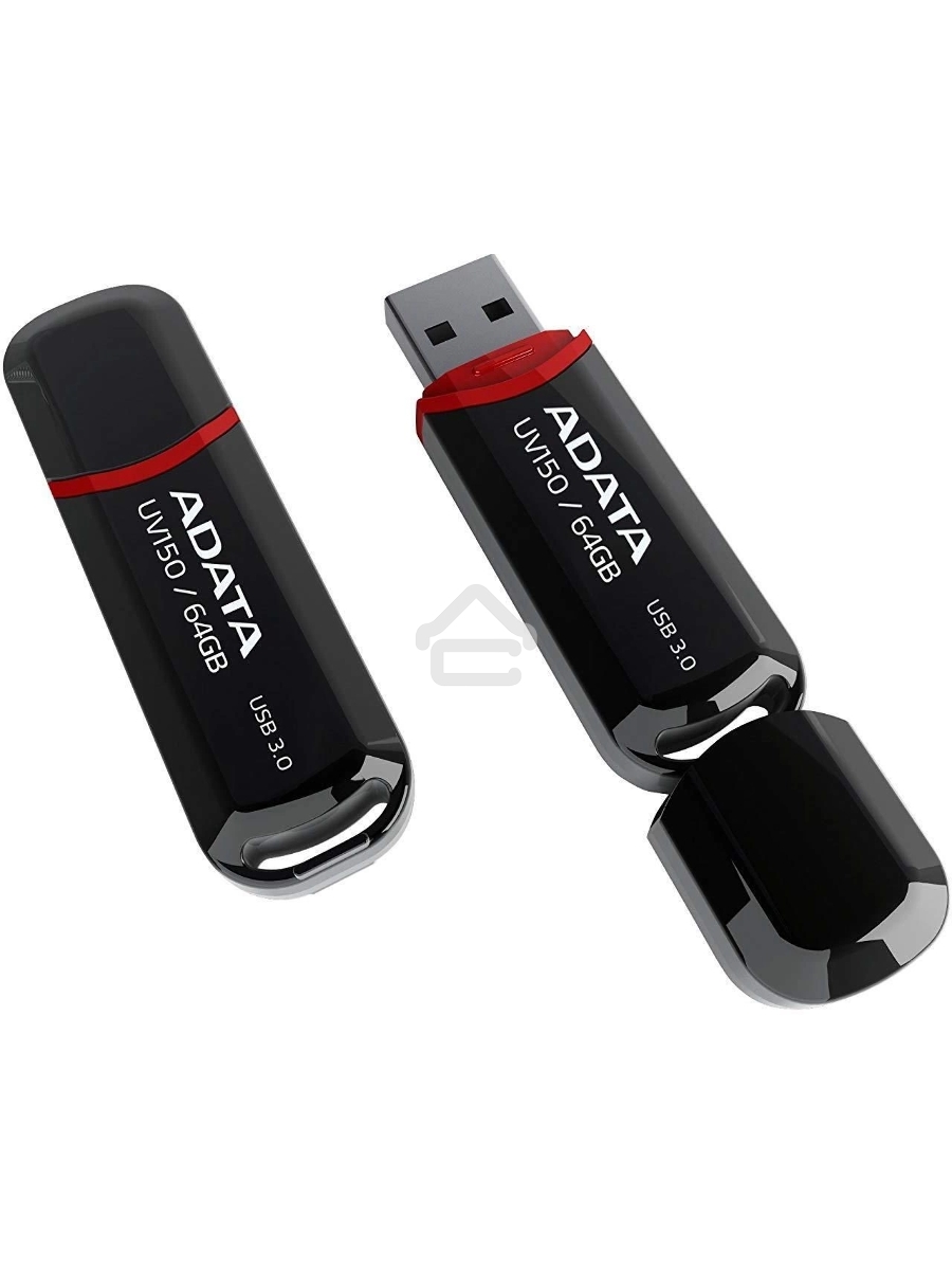 Флэш диск ADATA Flash Drive 64GB UV150 {USB3.0, BLACK}
