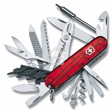 Нож перочинный Victorinox CyberTool L (1.7775.T) 91мм 39функций красный полупрозначный карт.коробка
