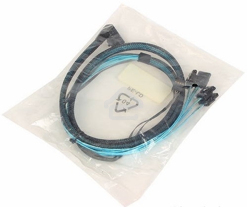 Кабель ACD-RA8643-SATASB-08M, Internal SFF8643-to-4xSATA+SB (HDmSAS (ПРЯМОЙ) -to- 4xSATA+SideBand) 75см (аналог LSI00410, LSI00409, 2279800-R) (6705170)