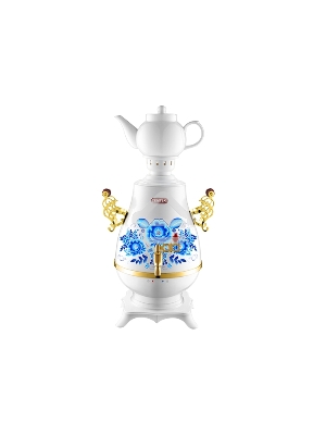 Самовар Centek CT-0092 A (белый+рисунок+золото), 4.0л, 2300Вт, поддерж.t + LED индикатор